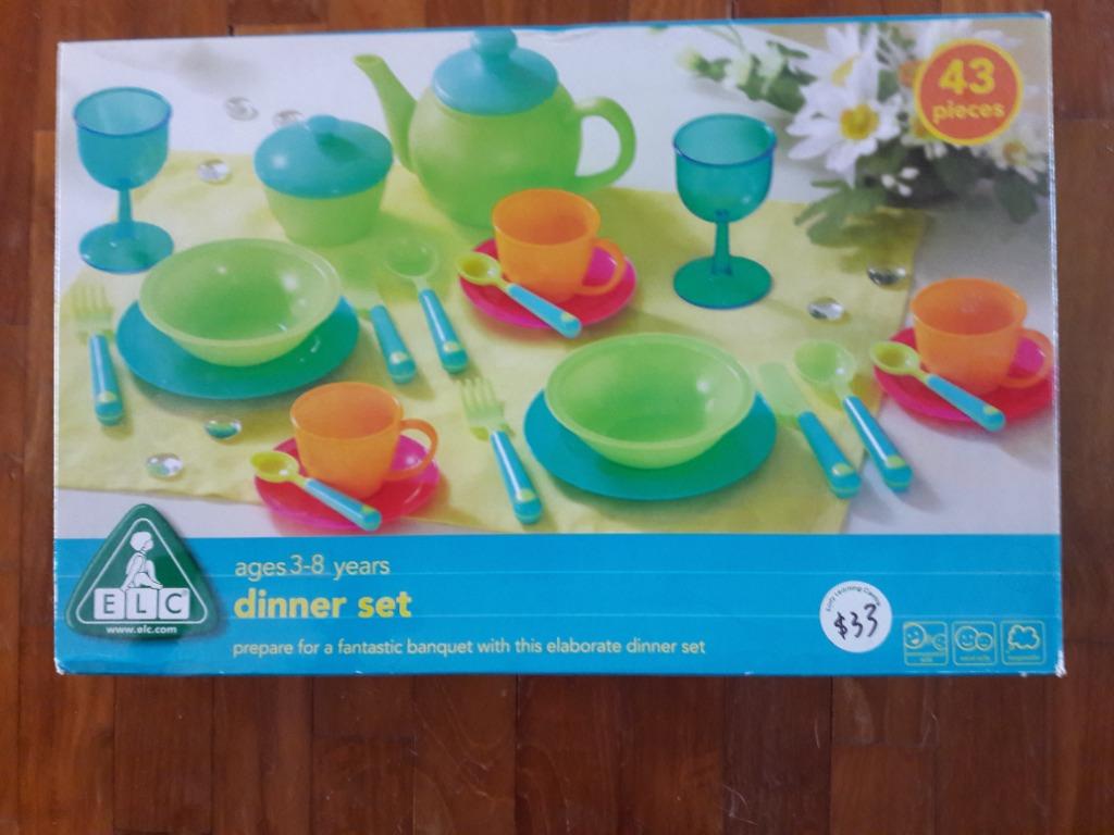 ELC TOYS Wooden cut and play food and Dinner Set, Hobbies & Toys