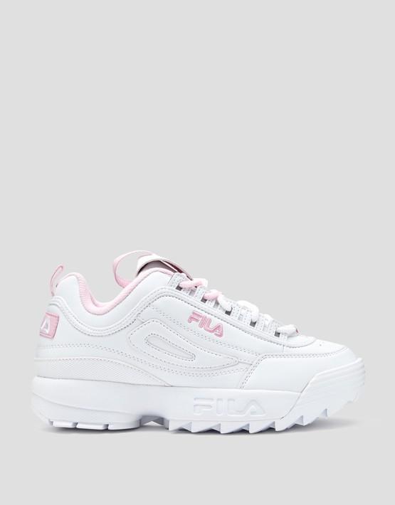 All pink fila discount shoes
