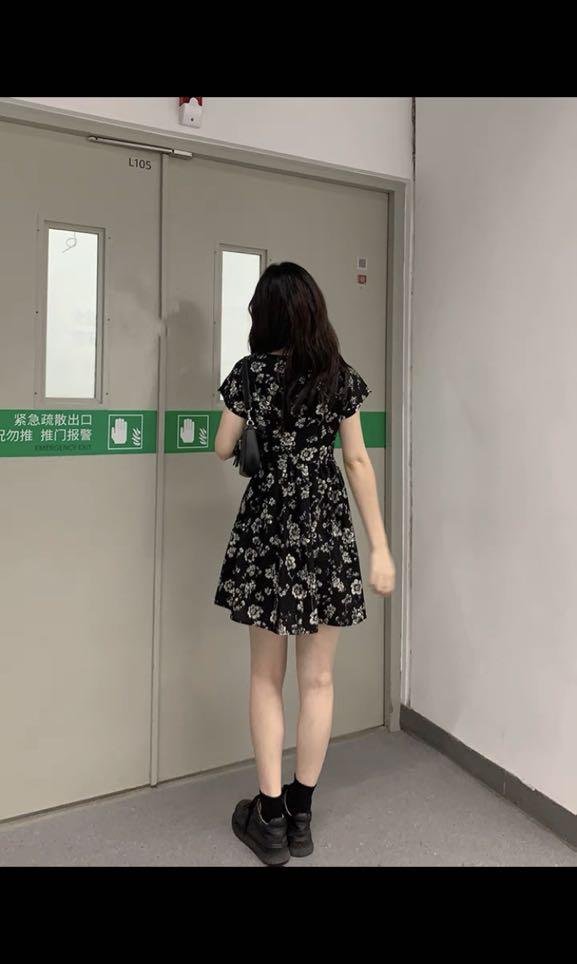 korean cute mini dress Shorts Beautiful Korean Dresses Korean Chiffon Floral Short Dress Korean  Style Shop