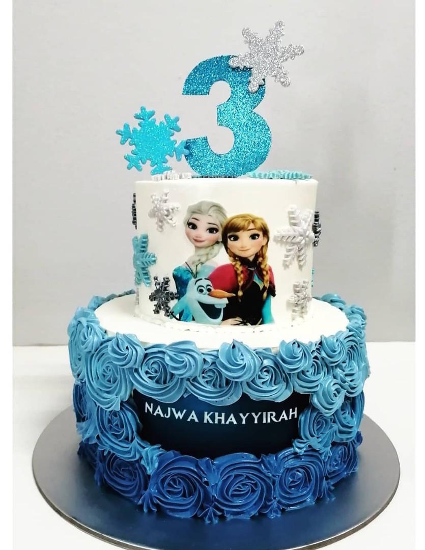 Amazon.com: Frozen Castle Birthday Cake Topper Winter Princess Birthday  Supplies Snowflake Cartoon Theme Cake Decoration For kids : Grocery &  Gourmet Food