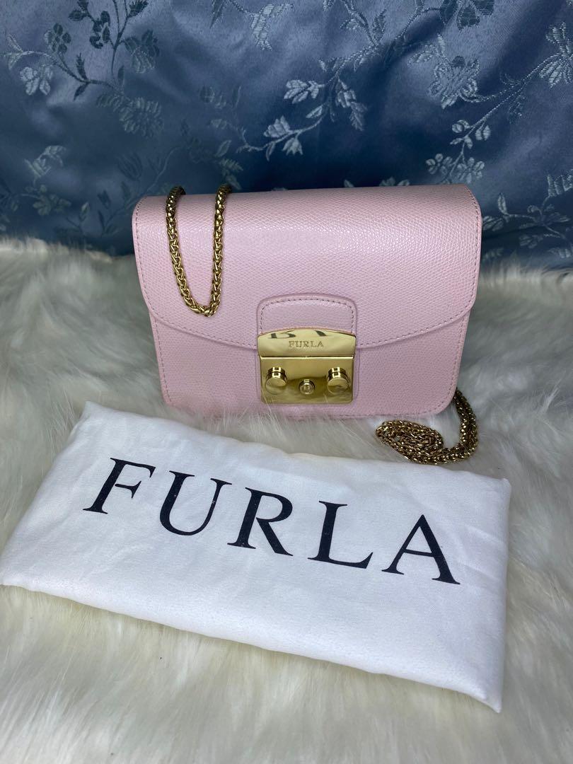 Authentic Furla Metropolis Bag Pre love cross body mini sling bag SOFT PINK