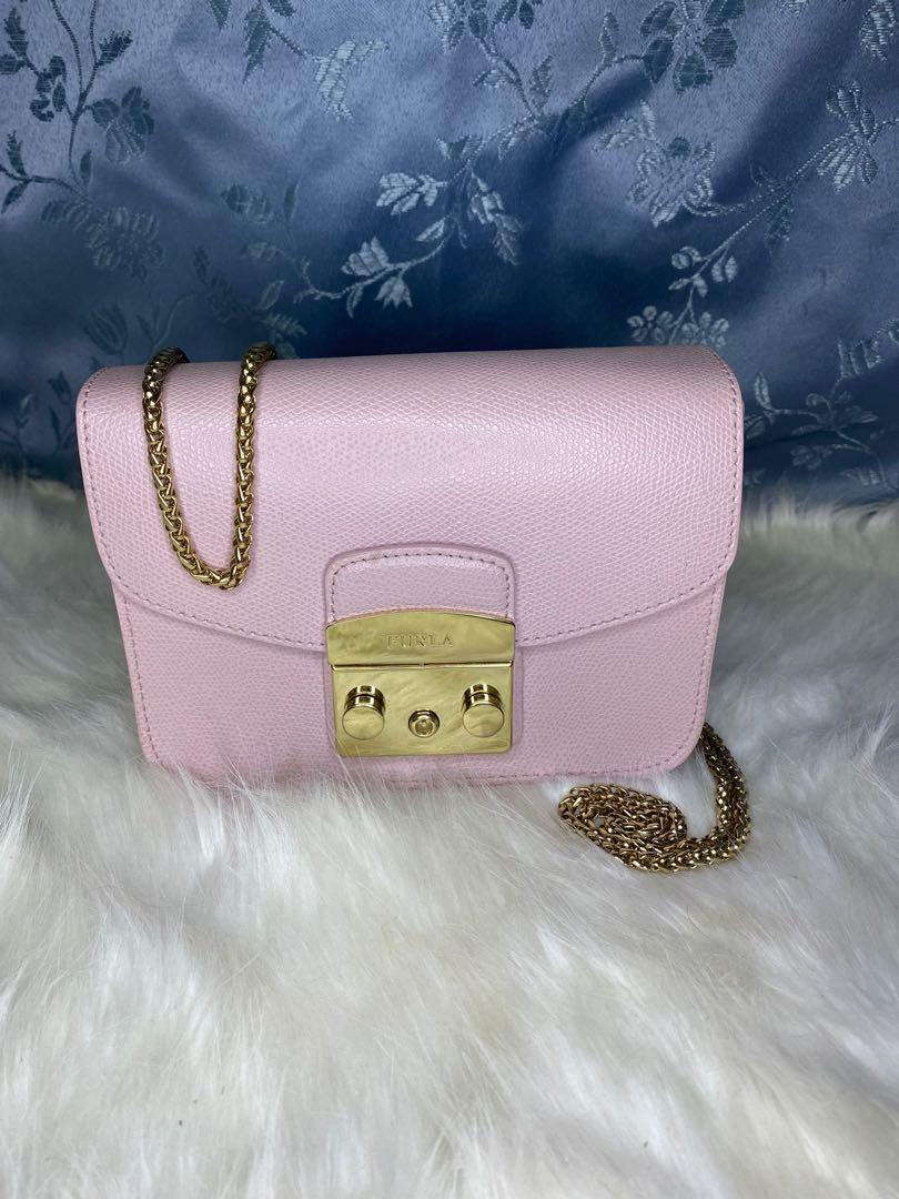 Authentic Furla Metropolis Bag Pre love cross body mini sling bag SOFT PINK