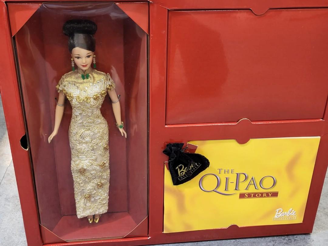 Golden QI pao Barbie 1998 Anniversary Edition 限量版旗袍Barbie