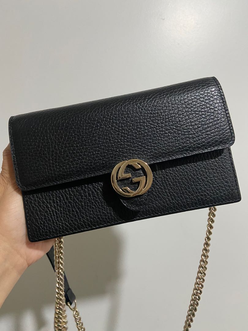Gucci Interlocking Wallet on Chain, Luxury, Bags & Wallets on Carousell