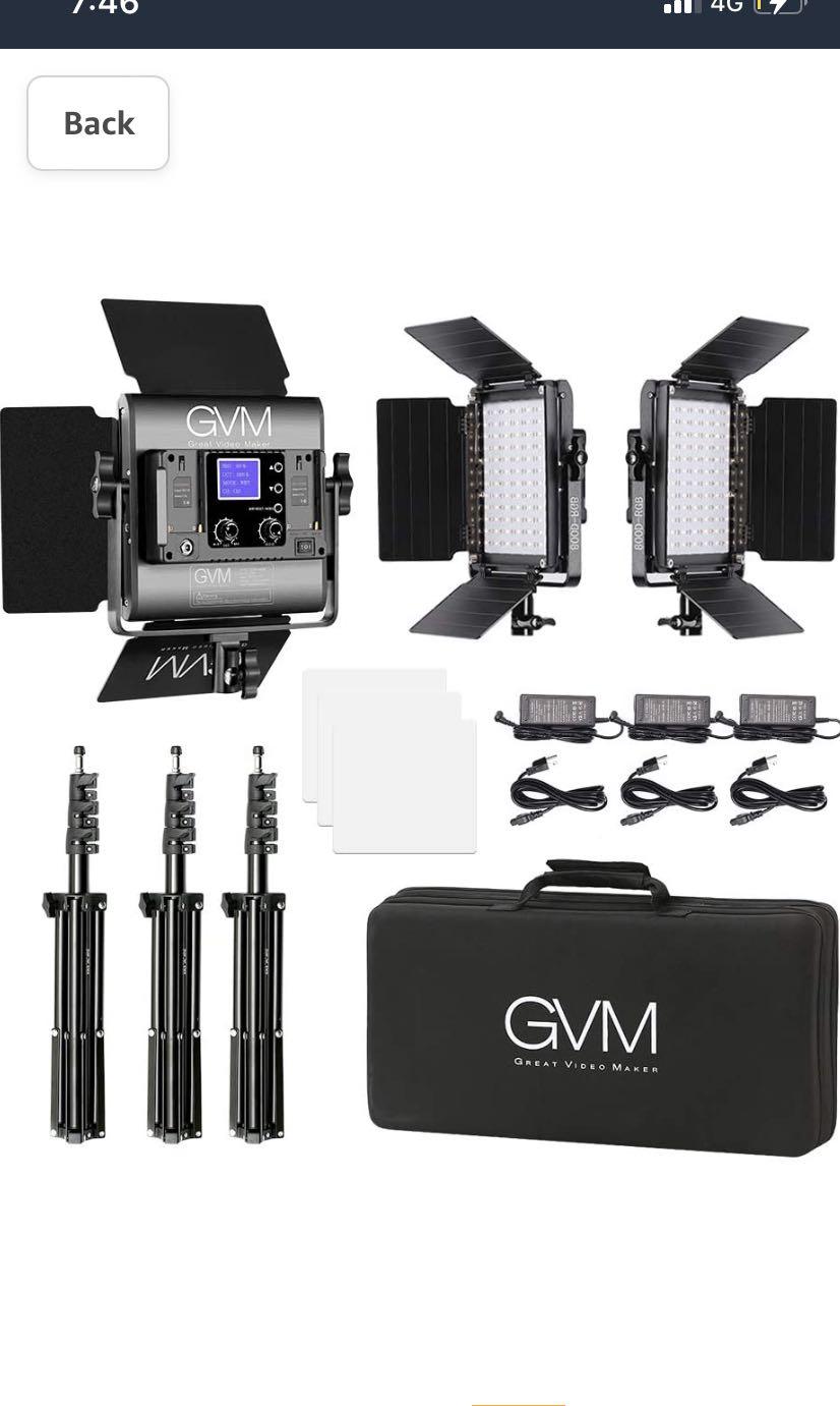 GVM RGB LED Video Lighting Kit, 800D Studio Video Lights with APP Control, Video  Lighting Kit for YouTube Photography Lighting, Packs Led Light Panel,  3200K-5600K, Kinds of the Scene Lights,