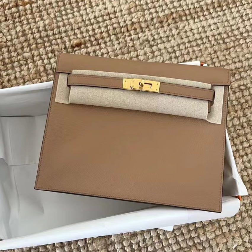 Hermes Kelly Danse Chai Evercolor Gold Hardware