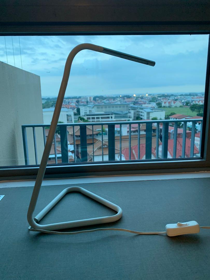 IKEA HARTE led work lamp desk lamp white, Furniture & Home Living