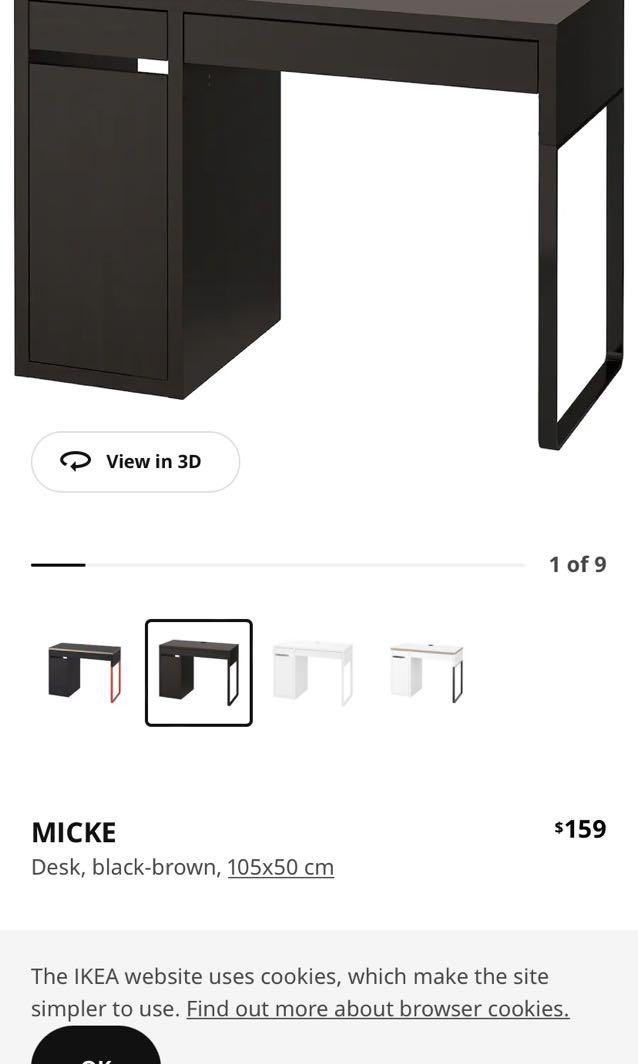 IKEA Study Table (with shelf & lamp), Furniture & Home Living