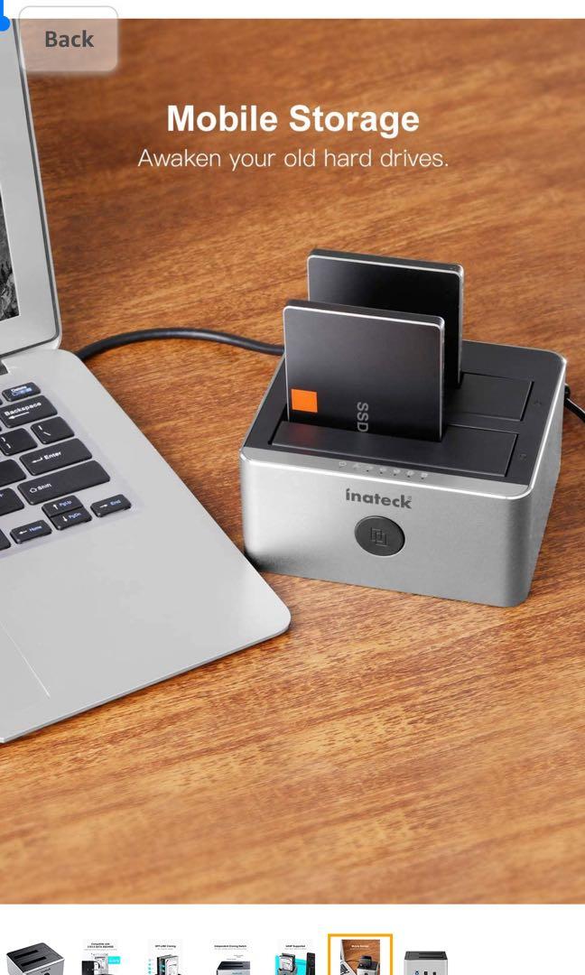 Inateck Aluminum SATA Hard Drive Docking Station, USB 3.0 SATA SSD