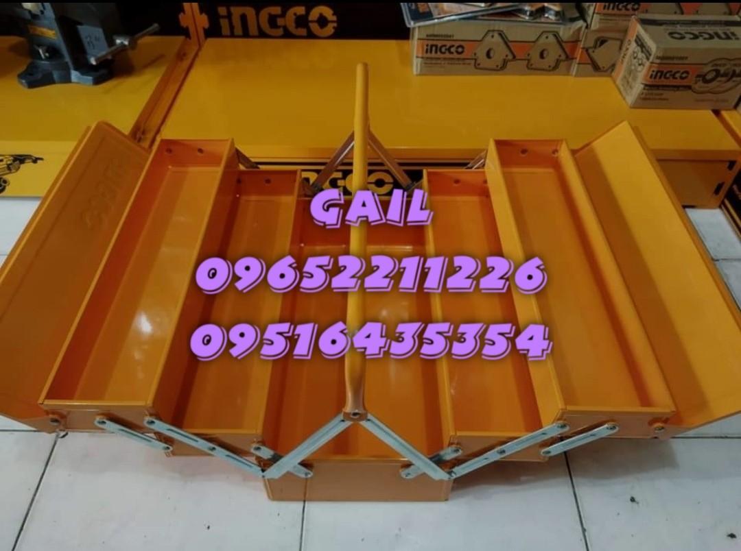 INGCO 3-Layers Steel Tool Box (Category: Construction Tools & Equipment) located in Caloocan City. Submitted by abieghail (Listing ID 1160515401, Image 3). Description: INGCO Steel Tool Box HTB03 Price : P1,699 - 3 layers - Dimension: 400x200x195mm - Steel Thickness: 0.6~0.8mm - Portable and handy Meet-up @Nearby area / Delivery Nationwide! Via Lalamove within Metro Mla. Or LBC Outside Metro Mla. TO GOD BE THE GLORY!.
