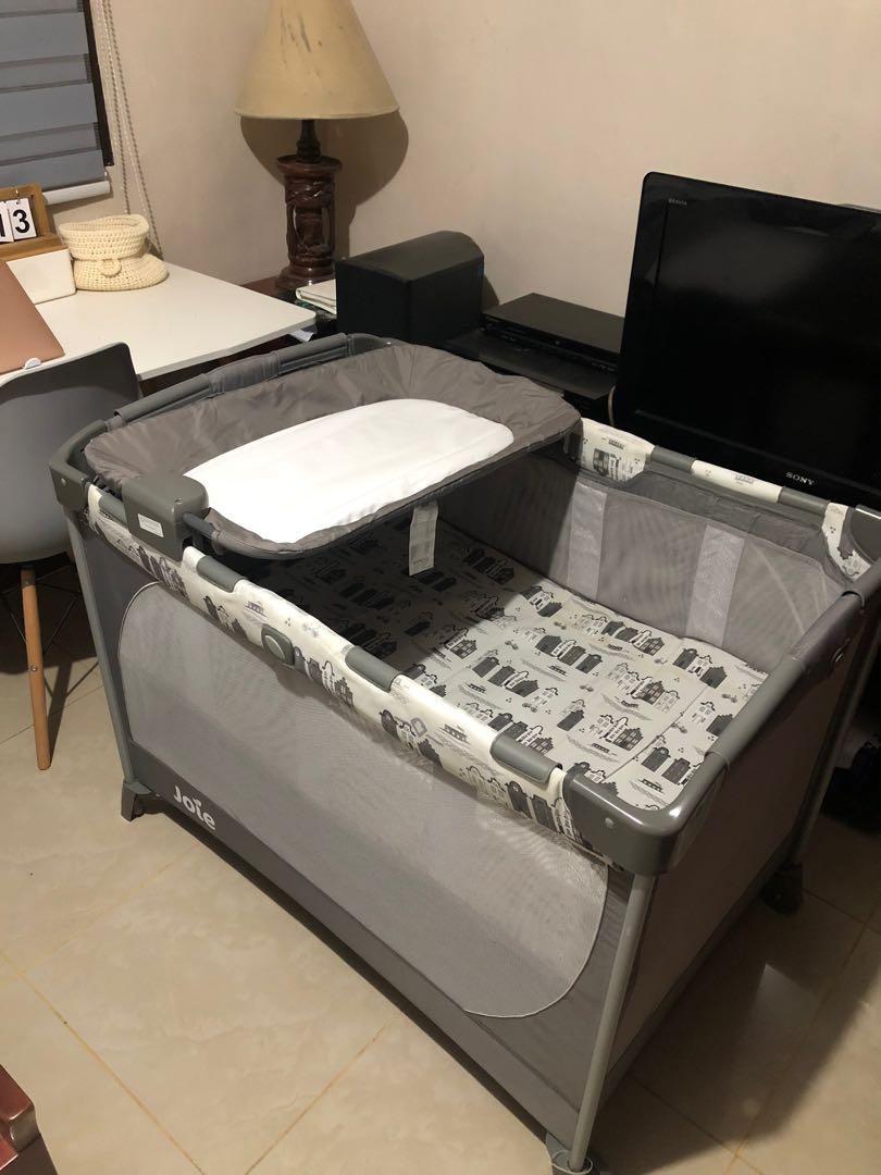 Joie Commuter change with travel cot playpen crib, Babies
