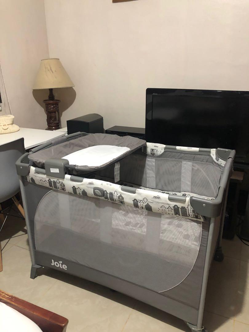 Joie Commuter change with travel cot playpen crib, Babies