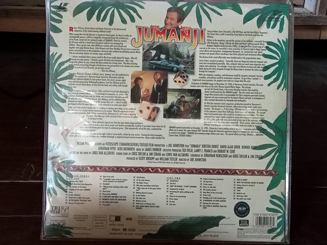 JUMANJI Laser Disc, Hobbies & Toys, Music & Media, CDs & DVDs on Carousell