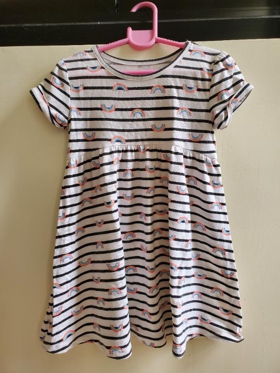 Jumping Beans All Day Play Dress Stripes and Rainbows 4T Babies
