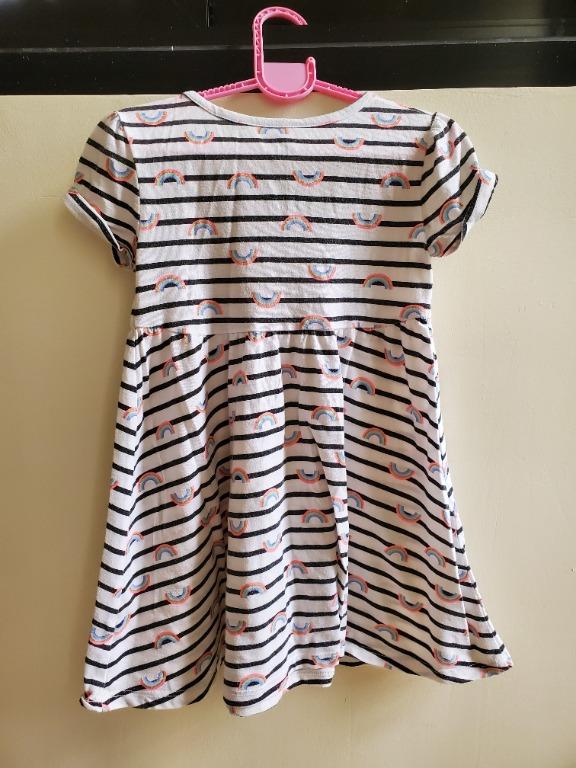 Jumping Beans All Day Play Dress Stripes and Rainbows 4T Babies