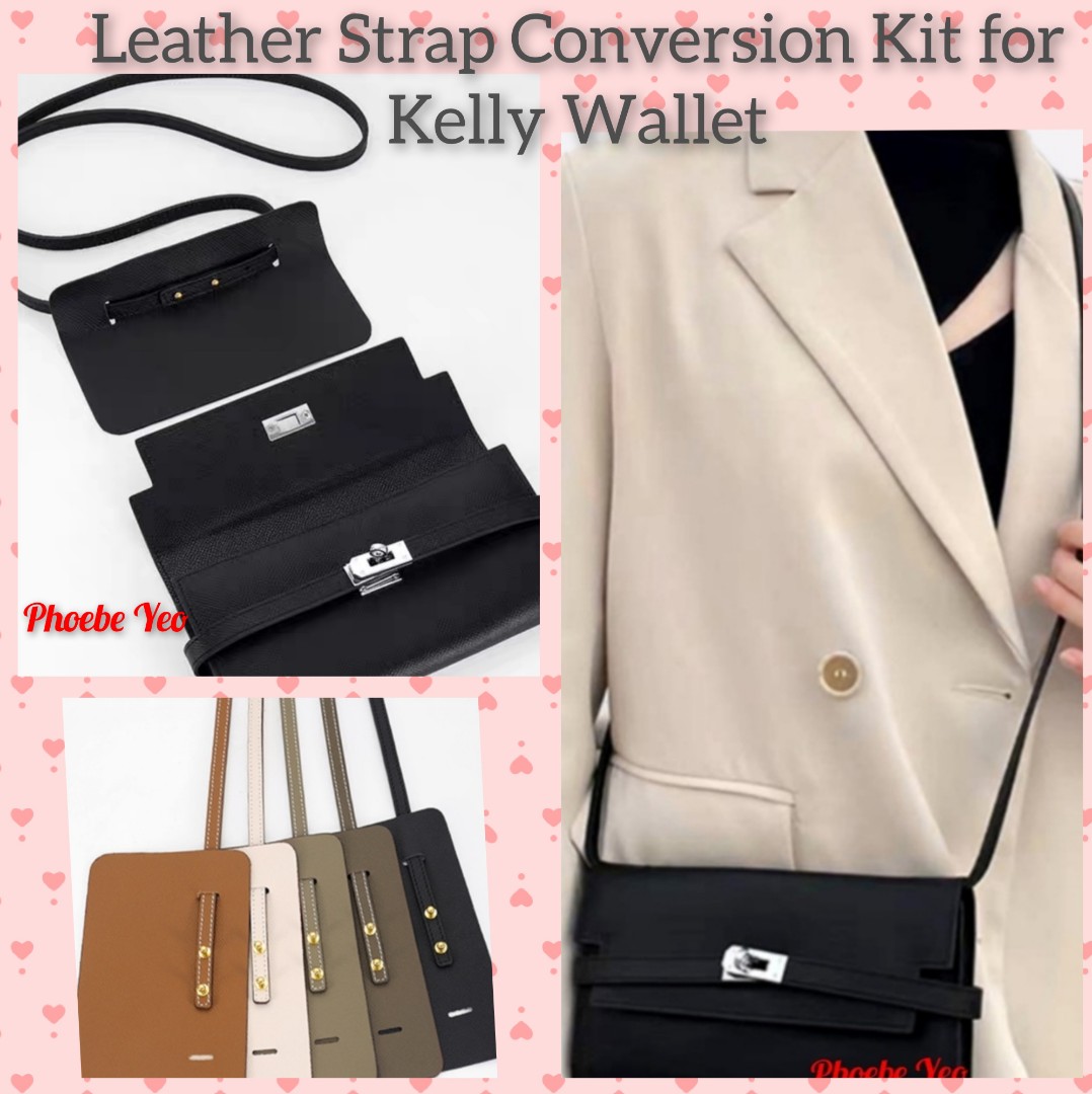Leather Strap Conversion Kit for Kelly Wallet, Luxury, Bags & Wallets