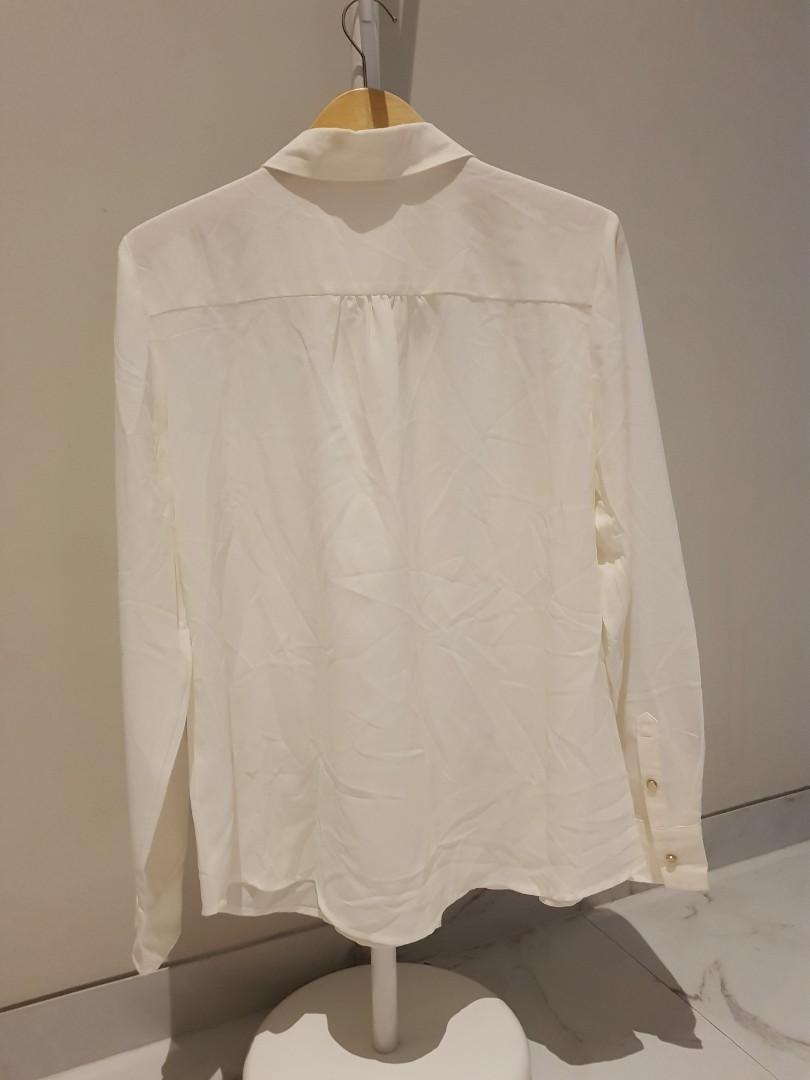 Liz claiborne white shirt with beads 