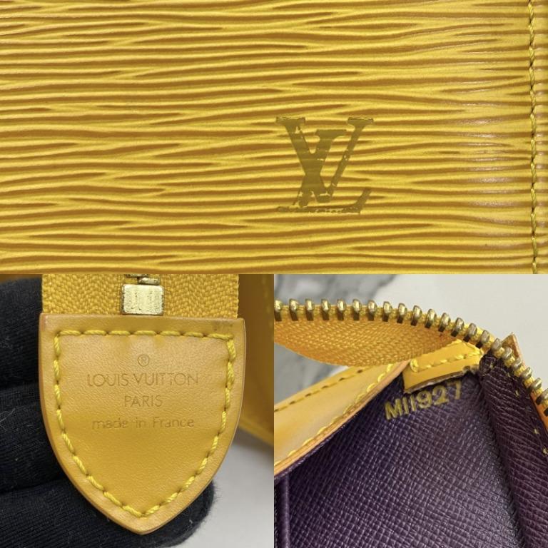 Authentic Louis Vuitton Epi Sac Triangle Hand Bag Yellow M52099 LV