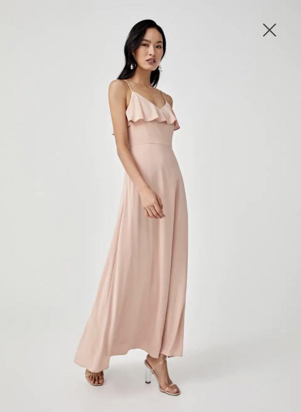 chinese dress ladies Luisa Ruffle Maxi Dress
