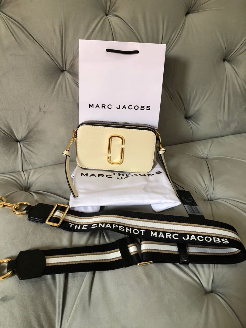 Marc Jacobs Small Snapshot Camera Bag Purse Authentic New Cloud White Multi