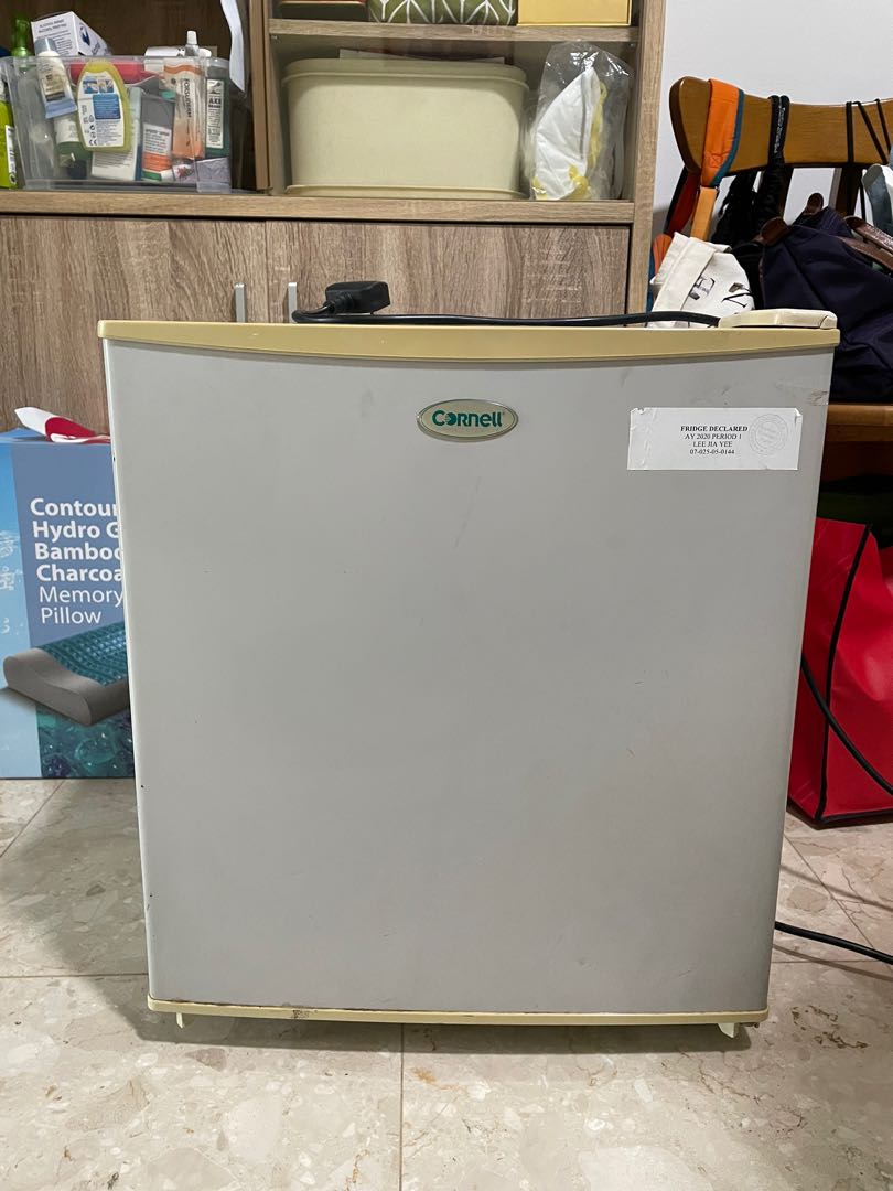 mini fridge in home