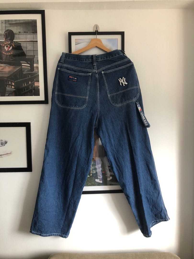 Ny Yankees Denim, Men'S Fashion, Bottoms, Jeans On Carousell