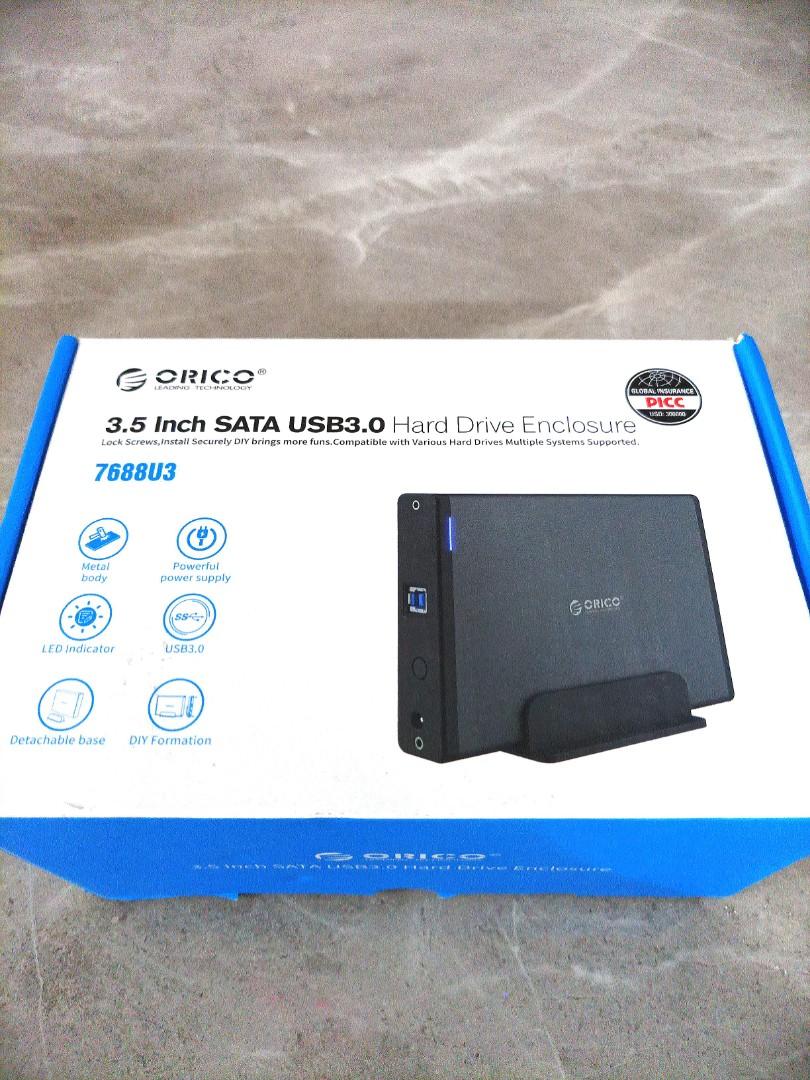 ORICO 3.5 Inch SATA USB3.0 Hard Drive Enclosure, Computers & Tech