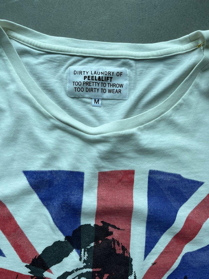 Peel & Lift 日本製造男裝英國旗Punk Rick Rrl Rock 友T Shirt M Owens