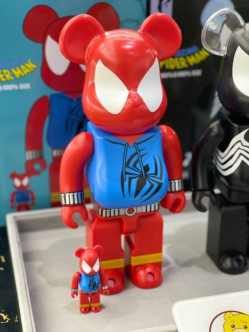 [In Stock] BE@RBRICK x Marvel Scarlet Spider 100%400% set spiderman  bearbrick