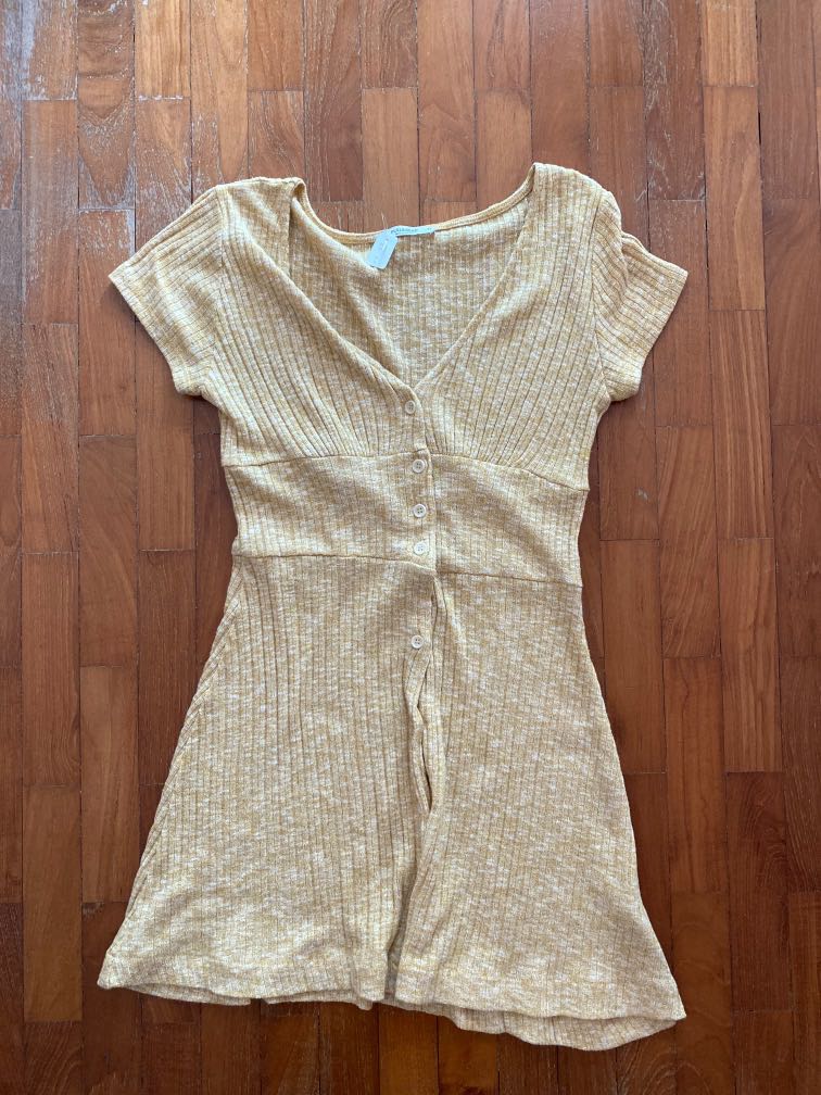 Pull Bear Yellow Mini Dress Women s Fashion Dresses Sets