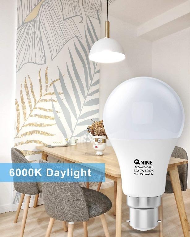 QNINE 8Pack 9W Light Bulbs 60W Light Bulbs,