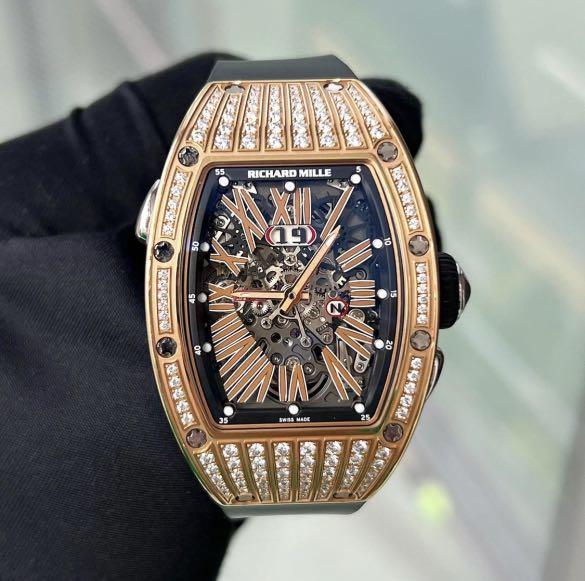 Richard Mille RM037 Diamond Bezel/Rose gold, Luxury, Watches on Carousell