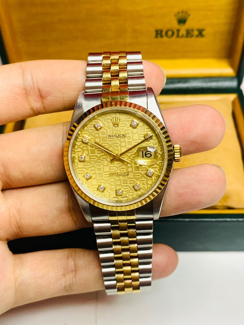 Rolex green sticker hot sale 16233