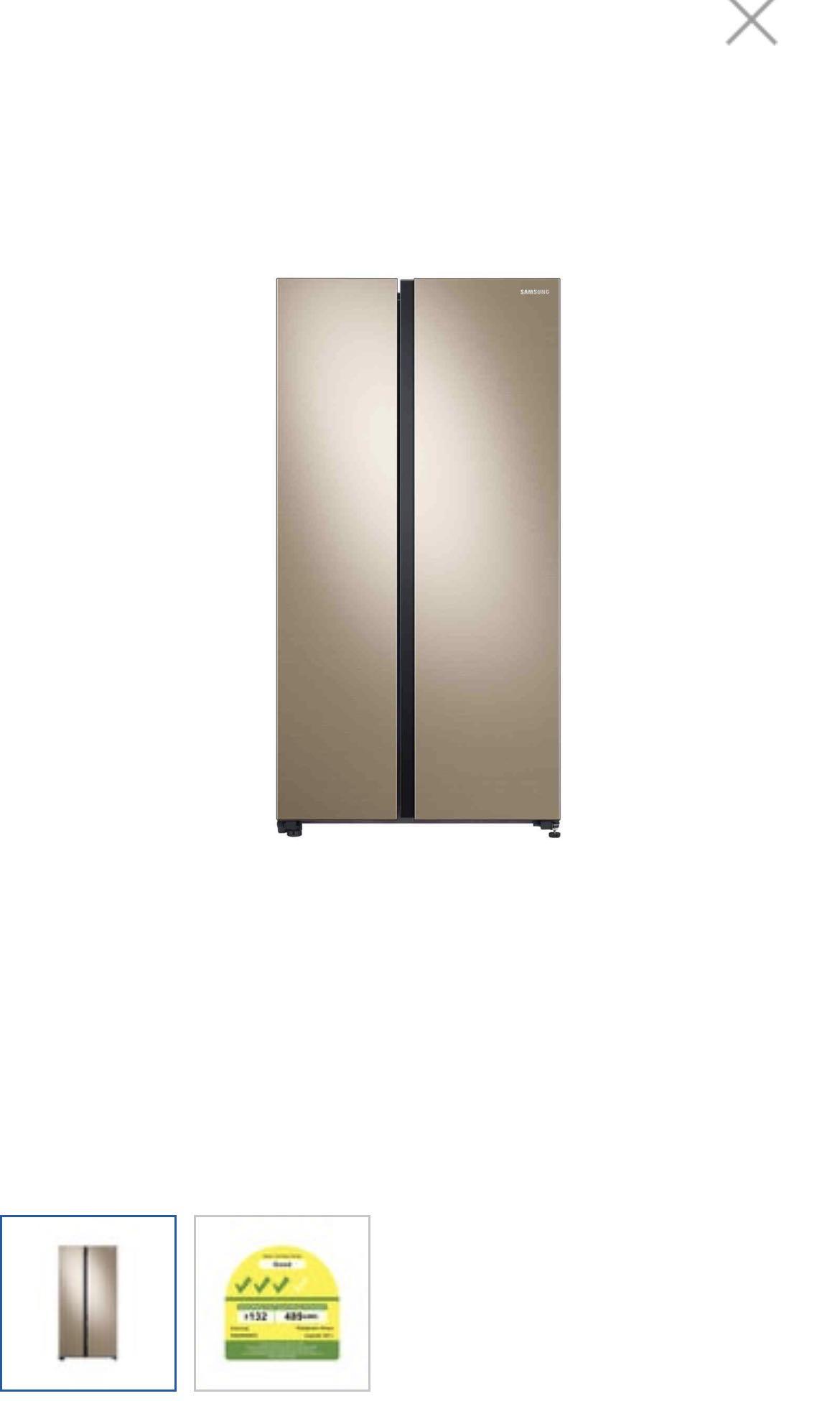 SAMSUNG RS62R5006F8/SS SIDE BY SIDE FRIDGE ( NET 647L), TV & Home