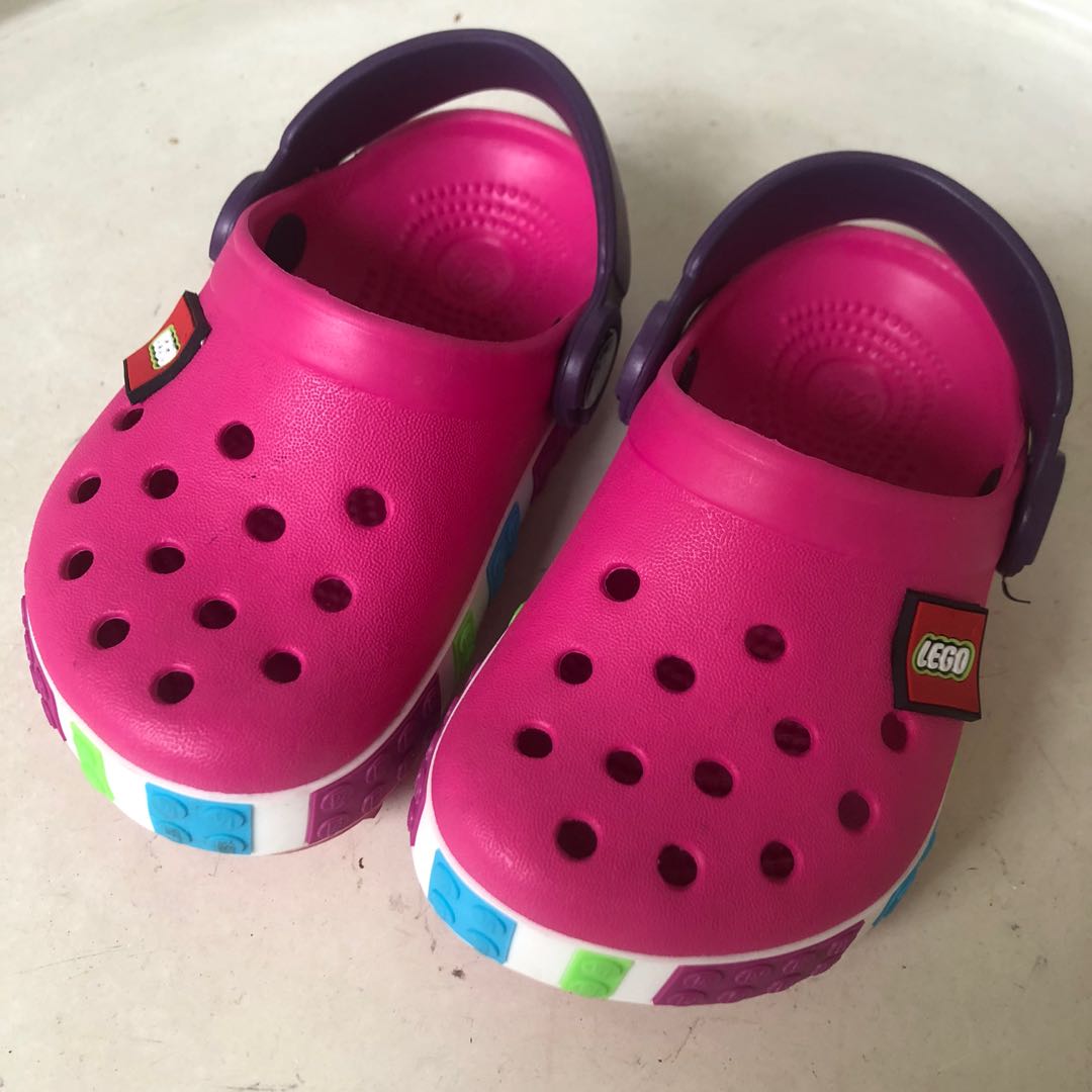 crocs pink and purple