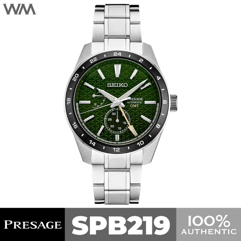 Seiko Presage Sharp Edged GMT TOKIWA Green Dial Automatic Watch SPB219  SPB219J1, Luxury, Watches on Carousell