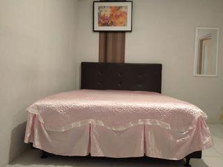 Sprei rumbai/rampel pengantin mewah berdakron Brand Bazaar preloved import murah cantik unik vintage #AutoCuan