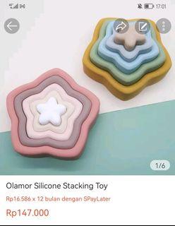 Stacking toys, montessori, mainan susun dan teether yang aman, berkualitas, estetik dan murah