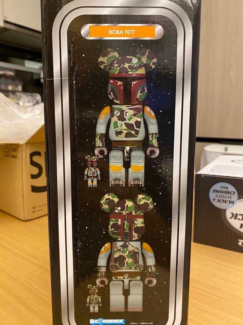 Star Wars Bearbrick 400%+ 100% BAPE(R) BOBA FETT, 興趣及遊戲, 玩具