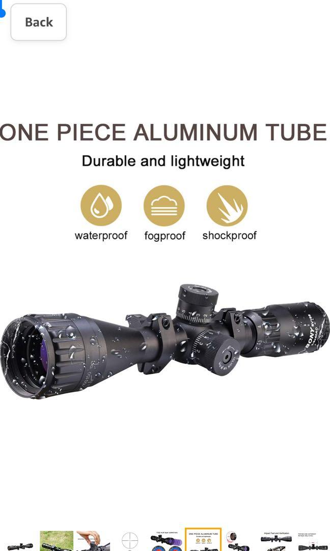 SVBONY SV166 Rifle Scope 39x40 AO, Rifle Scopes for Hunting, Spring