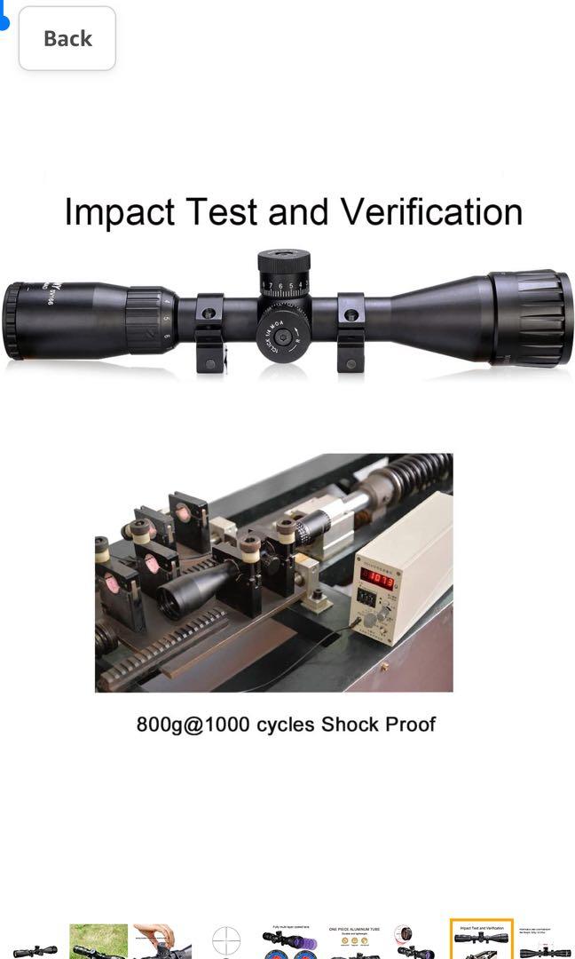 SVBONY SV166 Rifle Scope 39x40 AO, Rifle Scopes for Hunting, Spring