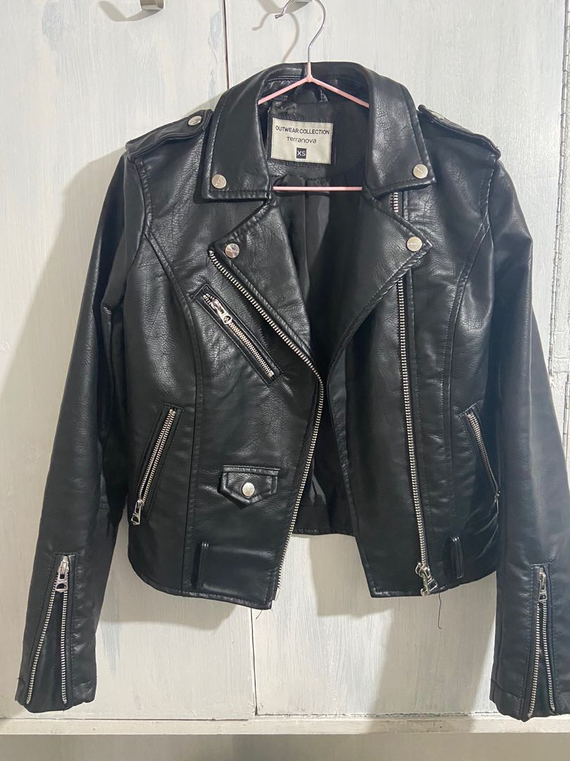 [Terranova] Leather Jacket ~ XS, Women's Fashion, Coats, Jackets and ...