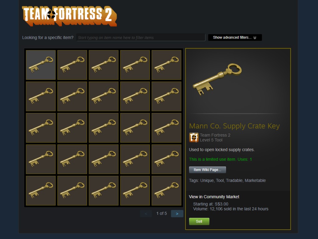 TF2 Keys (currently in stock), Video Gaming, Gaming Accessories, In