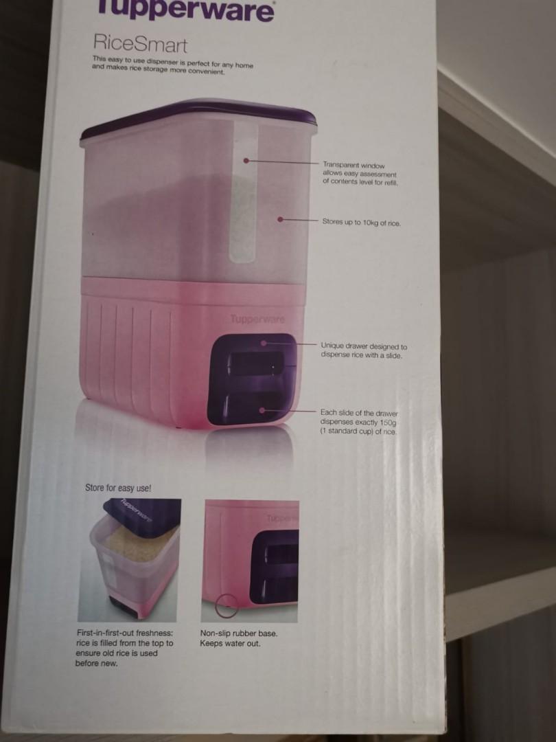 Tupperware Rice Smart 10kg, Furniture & Home Living, Kitchenware ...
