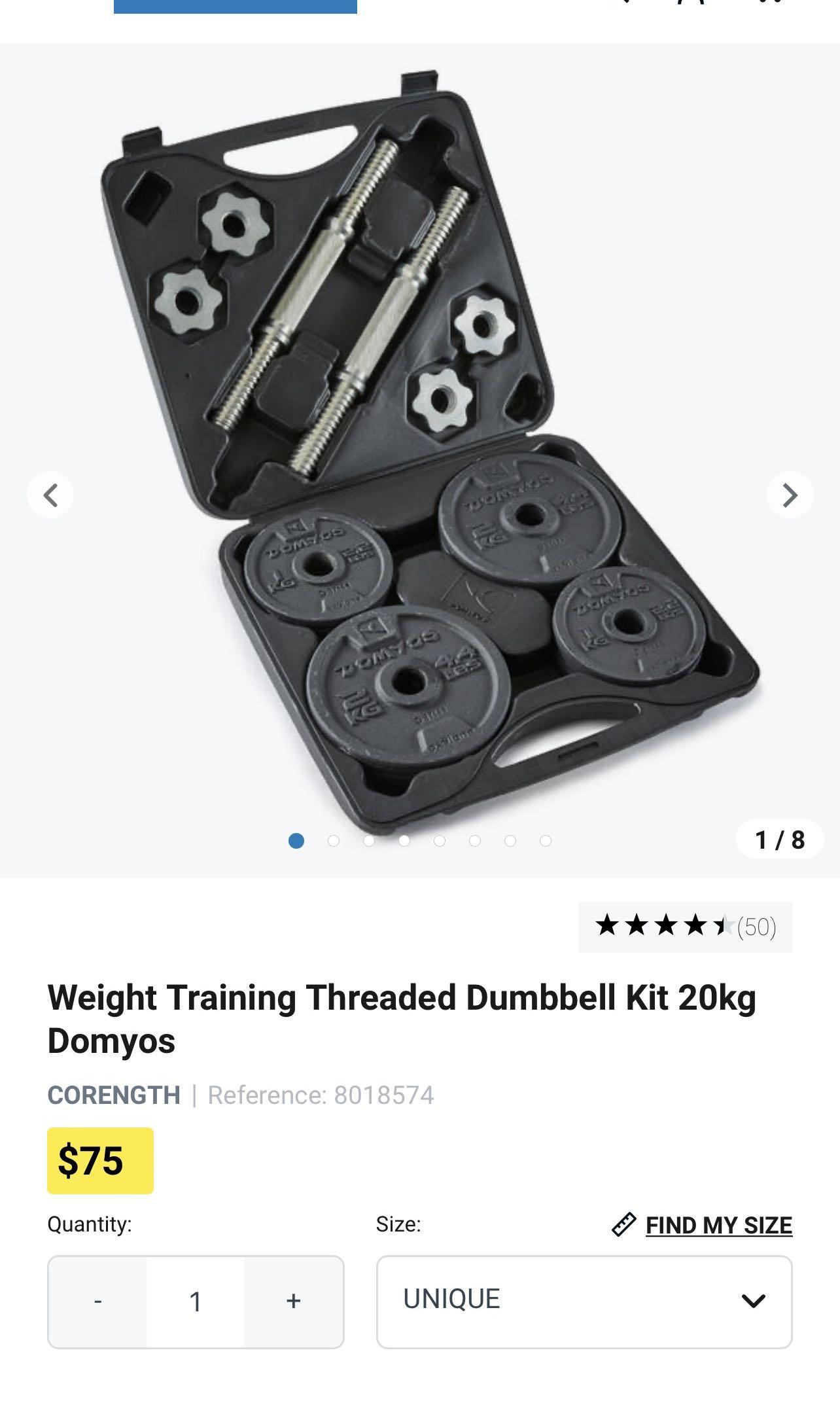 Domyos dumbbell set deals