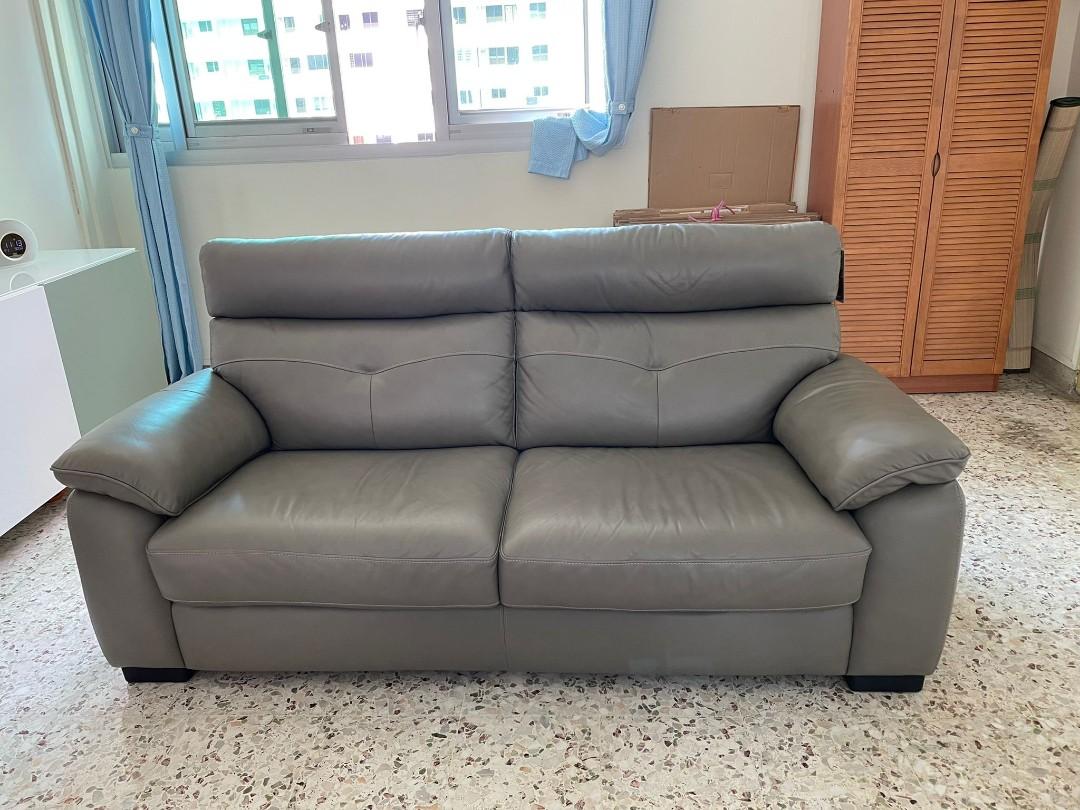 Zamora 3 seater half leather sofa, Furniture & Home Living, Furniture, Sofas on Carousell