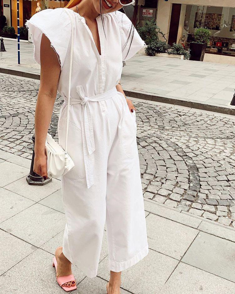 ZARA Denim Rustic Jumpsuit, Fesyen 