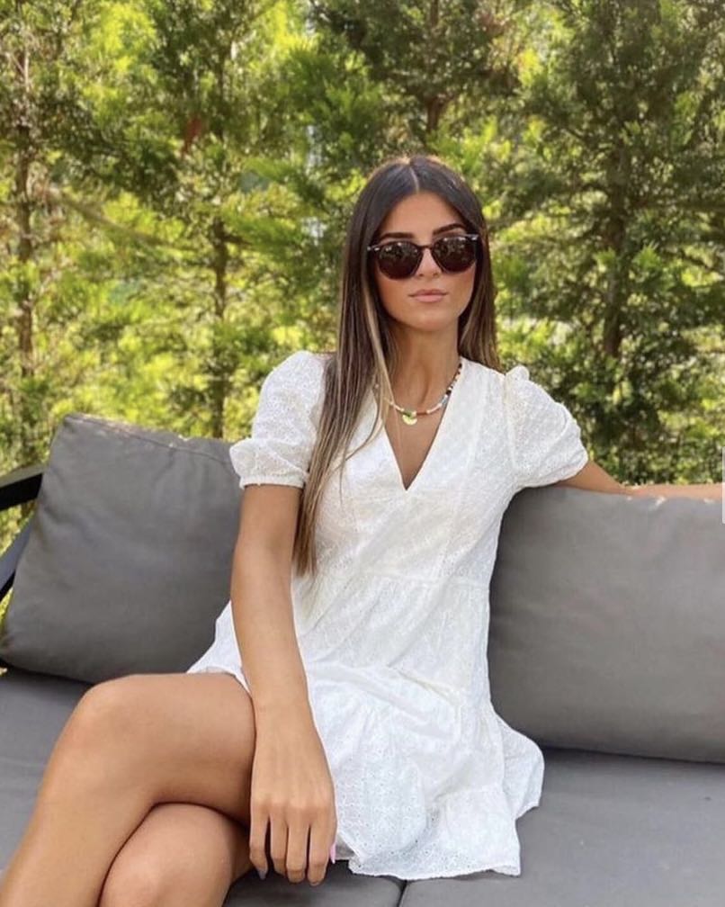 ZARA TIERED DRESS WITH CUTWORK EMBROIDERY Women s Fashion