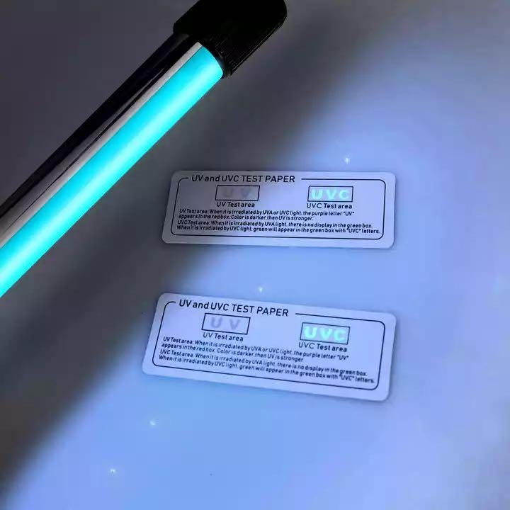 10 pcs UV-C and UV light detector test cards, thin, reusable strips, no ...