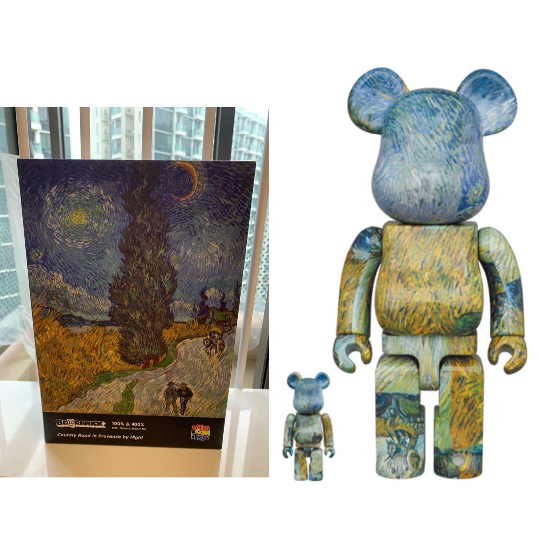 BE@RBRICK Van Gogh “Country Road in Provence by Night” 100% & 400 